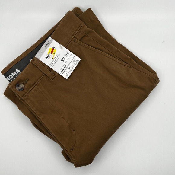 Sonoma Goods For Life Other - Sonoma Chino Pants Mens 32x34 Flexwear Straight Leg Office Formal Brown New
